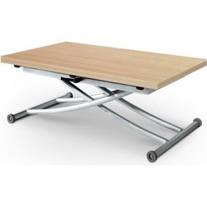 TABLE BASSE Table basse relevable - MENZZO - Carrera - Chêne clair - Contemporain - Design