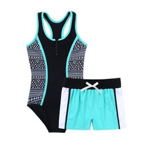 MAILLOT DE NATATION YIZYIF Enfant Fille Maillot de Bain 2 Pièces Combi