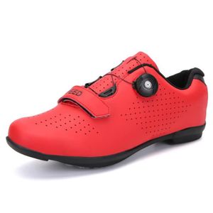 CHAUSSURES DE VÉLO Chaussures de Vélo pour Homme - Rouge - Respirantes et Équilibrées - Convient pour VTT et Route