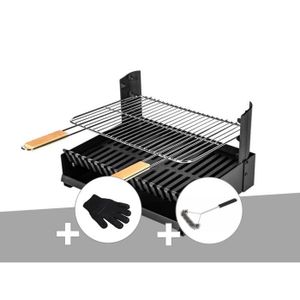 BARBECUE Barbecue charbon - Grilloir à poser Somagic + Gant