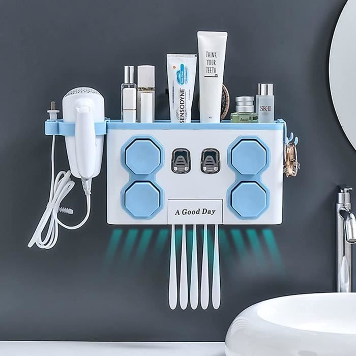 4 pcs Porte-gobelet pour brosse à dents, porte-gobelet mural sans trou,  porte-articles de toilette pour salle de bain - Cdiscount Bricolage
