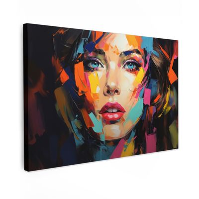 Tableau Moderne Impression Sur Toile Abstraite Vague Orange 100x40cm ARTTOR