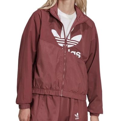 Veste de survêtement Bordeaux Femme Adidas Track Top Red