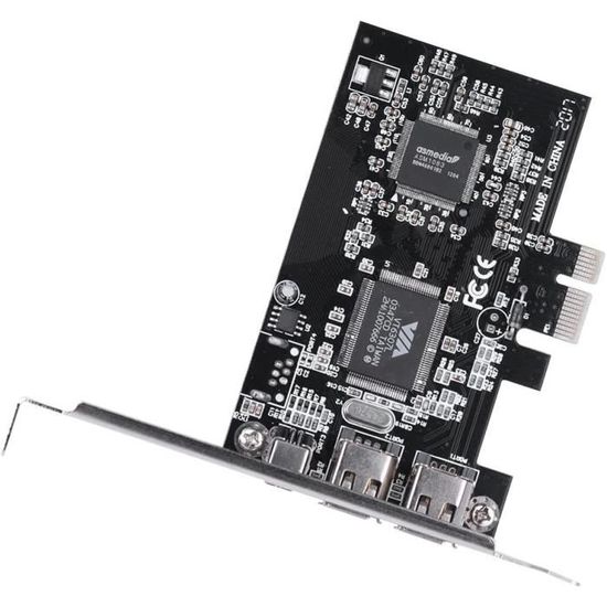 Carte FireWire (IEEE 1394) PCI 3 Ports - 400 Mbps, Pour PC Bureau, Capture Vidéo DV, Périphériques 1394a - 7
