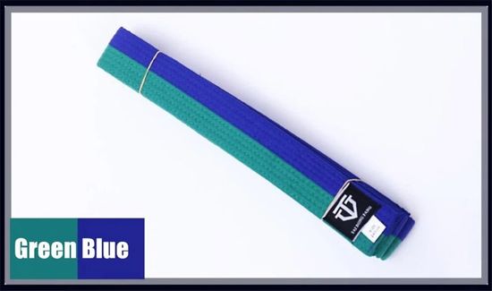 Ceinture Taekwondo Karaté Judo Double Wrap Rayée - 1.8m Ou 2.8m - Jaune Blanche