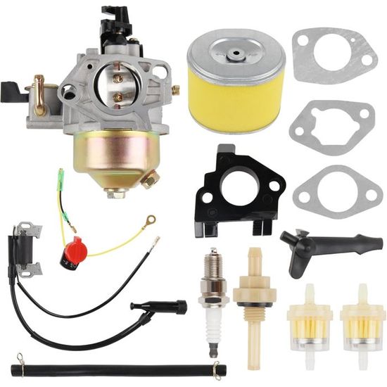 Kit Carburateur Complet Pour Moteur Honda GX340 GX390 11HP 13HP - Inclut Filtre à Air, Bobine, Bougie, Lanceur