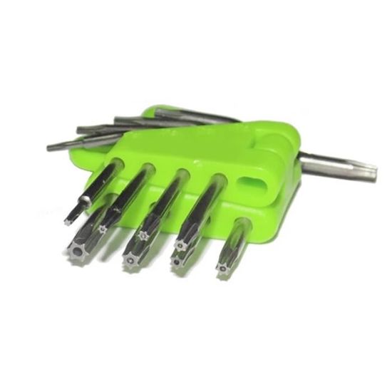 Lot 9 Clés Torx Miniatures T5 à T20 - Acier Chrome Vanadium - Pour Électronique Et Petit Matériel