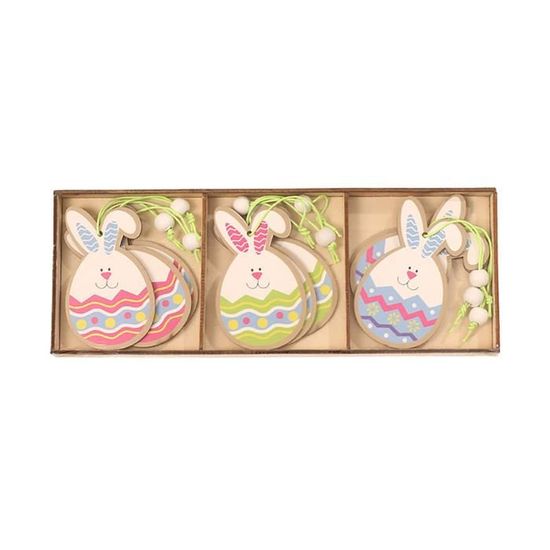 Forhome Kit Bricolage Pâques 264 Pièces - Pendentifs En Bois à Peindre, Ornements Suspendus Lapin Œuf Poussin Pour Décoration Festive