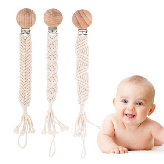Attaches Tétine Bébé 4 Pièces - Chaînes Sucette Sans BPA, Pratiques Et Colorées Pour Nouveau-Nés
