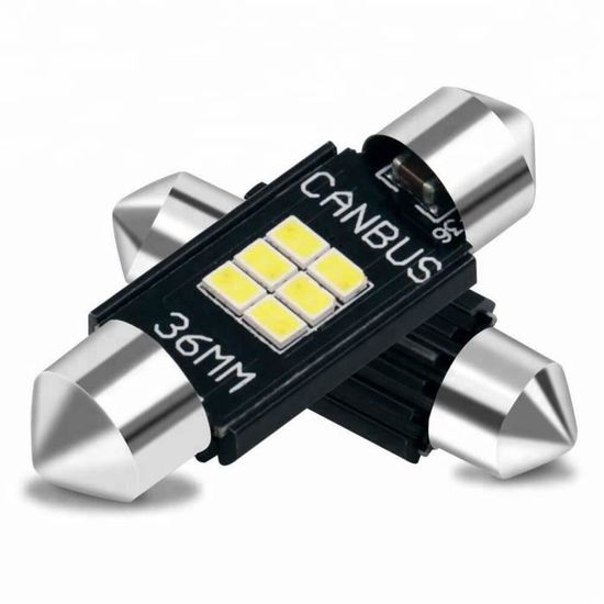 5pcs Navette C5W LED de rechange 36mm 3SMD - Habitacle et coffre – Donicars