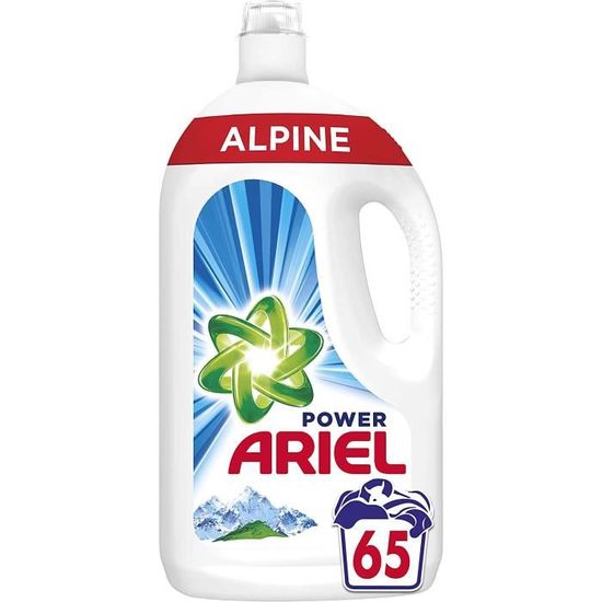 Ariel Power Lessive Liquide, 65 Lavages (3.575 L), Parfum Fraîcheur Alpine,  Élimine les Taches Tenace[213] - Cdiscount Electroménager
