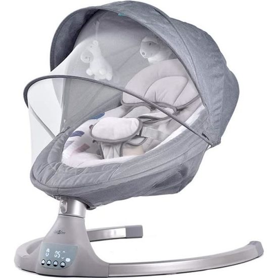 Balancelle bébé-transat électrique bebe ALPHA (gris)