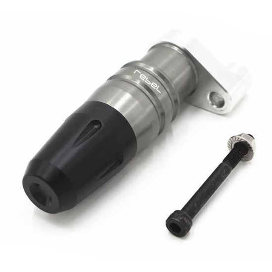 Aramox Curseur De Moto Protection Chutes Alliage Aluminium CNC - Argenté 8/10 Mm