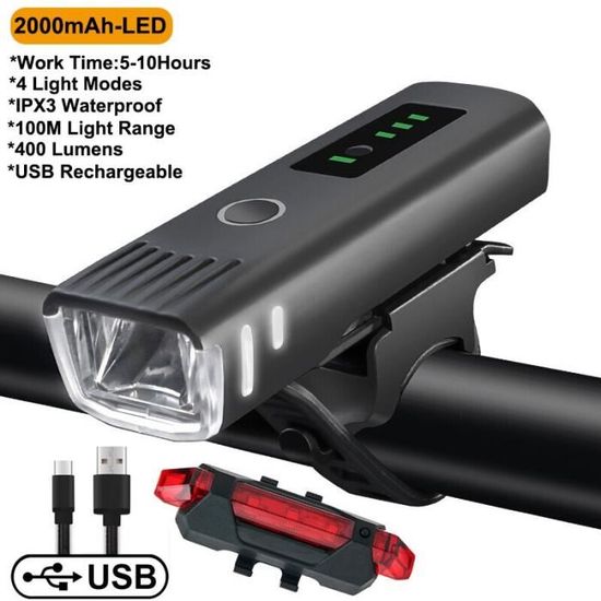 Feu Arrière LED Intelligent Pour Vélo - Avec Détection De Freinage, 5 Modes, Rechargeable USB-C, étanche IP65