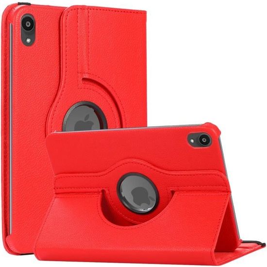 red) Coque iPad mini 2021 (8.3)/ mini 6ème Gén Housse, avec 360° Rotative  Support PU Cuir flip Etui iPad mini (2021) - Cdiscount Informatique