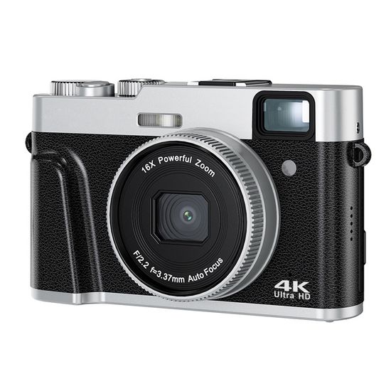 Appareil Photo Numérique 4K 48MP Anti-Tremblement Avec Carte 32Go Et 2 Batteries - Compact Idéal Pour Débutants Et Vlogging