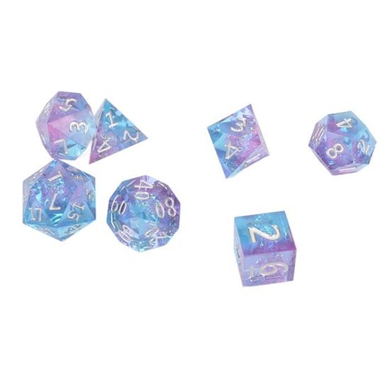 POFET Lot de 2 6 dés multicolores 12 faces en résine Astrologie Tarot Constellation Divination Modèle A