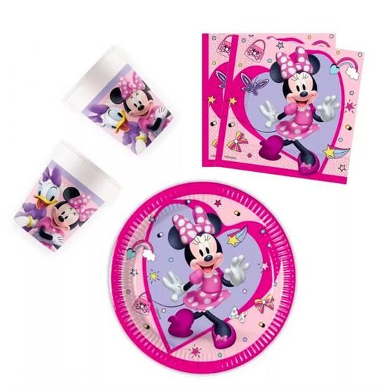 Disney Minnie " coeur " Junior ensemble de fête 36 pièces Numéro d'article : PNN00035, Anniversaire 8 enfants Minnie
