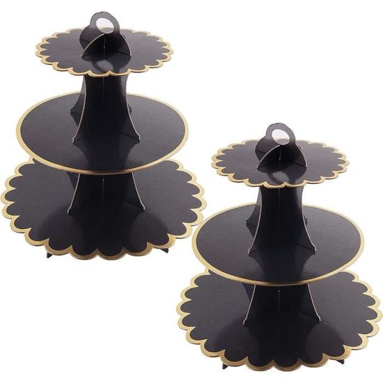 Humlindo Lot De 2 Présentoirs à Cupcakes à 3 étages En Carton