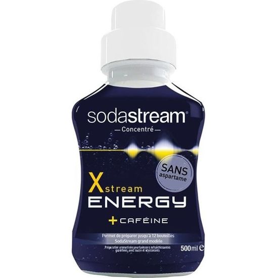 Concentré Sodastream Xstream Energy - 500 ml - Noir - Pour machine Sodastream