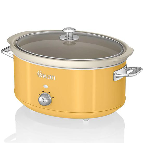 Swan sf17031gn retro mijoteuse 6,5l poêle amovible en céramique