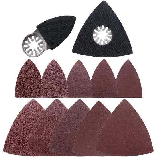 Ponceuse Triangulaire 18v Lot De 8 Patins De Ponçage Triangulaires En Carbure De Silicium Plateau Poncage Triangulaire