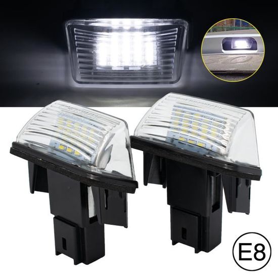 2x Lampes Plaque Immatriculation LED CANbus Citroen C3 C4 C5 Berlingo - Feux Blancs
