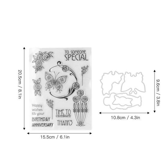Tampons Transparents En Silicone CHGCRAFT - Motifs Floral, Oiseau Et Mandala Pour Scrapbooking Et Cartes - 16x11 Cm