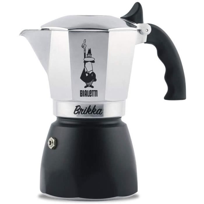 Bialetti New Brikka, Aluminium, Cafetière Double Crème, 4 Tasses