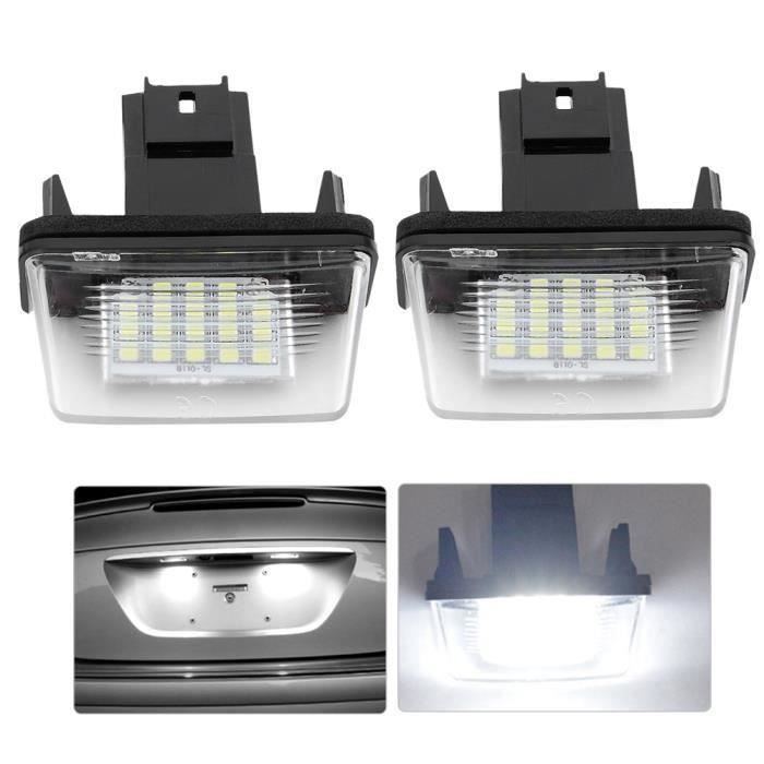 2pcs 18 LED gauche et droite lampe de plaque d\'immatriculation de voiture pour Citroen C3 2002-2009-LAT