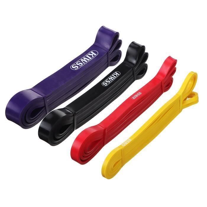 4Pcs Bande de Résistance Bande Élastique Fitness Homme Femme Musculation Pilates