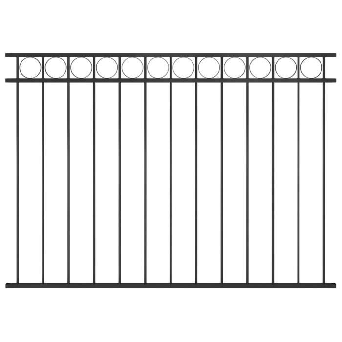 ♫3795 Brise vue - Clôture de jardin Brise vue Classique Acier 1,7x1,2 m Noir MMCZ®