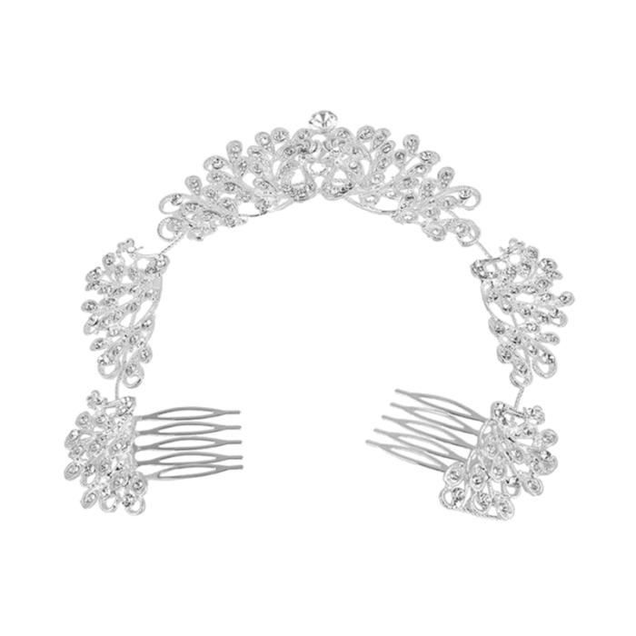 1 Pc peigne à cheveux en forme de paon strass robe de mariée pinces à accessoires de PLIERS - BARRETTE - CHOUCHOU - ELASTIC