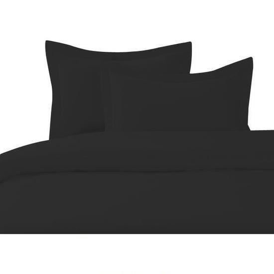 Housse de couette 220x240cm NOIR 100% Coton, composé de 57 fils / cm - HOMEROKK