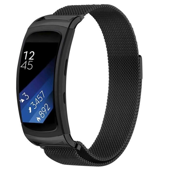 Bracelet Gear Fit 2 Pro/Fit 2 Acier Noir iMOSHION®