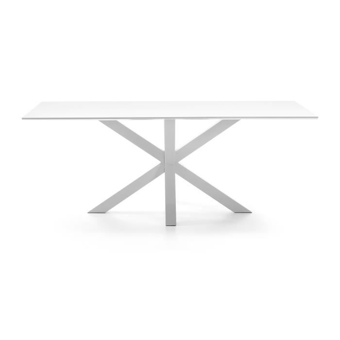 Table Argo epoxy blanc et laque blanc