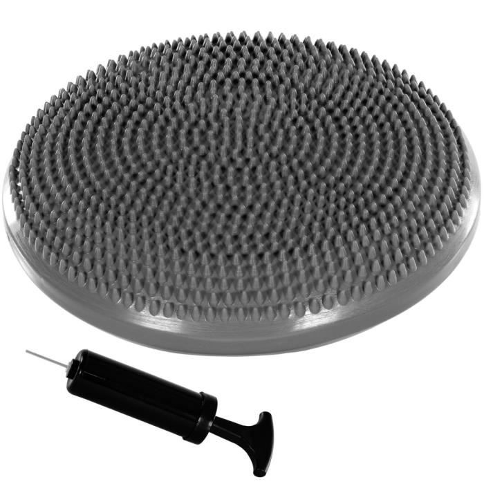MOVIT Coussin d’assise et d’équilibre - dynamic Seat avec pompe incluse, sans substances nocives, diamètre 38 cm, couleur gris