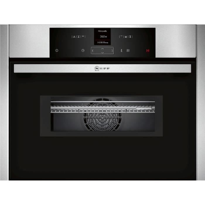NEFF C15MR02N0 - Four compact avec micro-ondes intégré inox-45 L-900 W