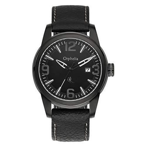 Orphelia - OR32671144 - Montre Homme - Quartz Analogique - Cadran Noir - Bracelet Cuir Noir