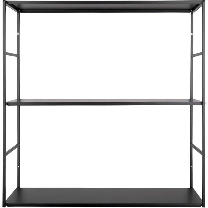 Etagère murale Level en métal mat - Noir