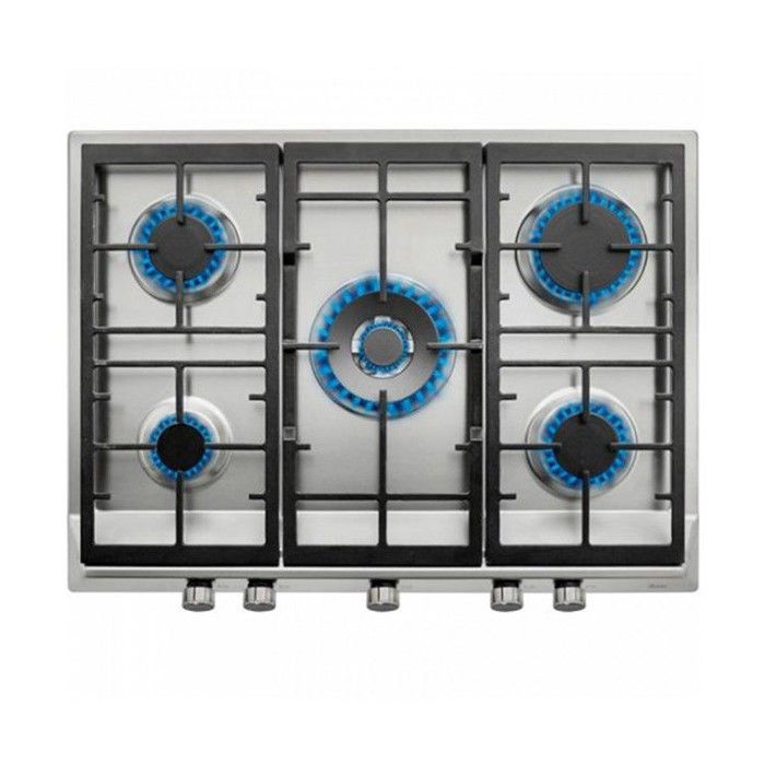 Plaque au gaz Teka EX70.1 5G 70 cm 70 cm Acier inoxydable Noir (5 Feux à gaz)