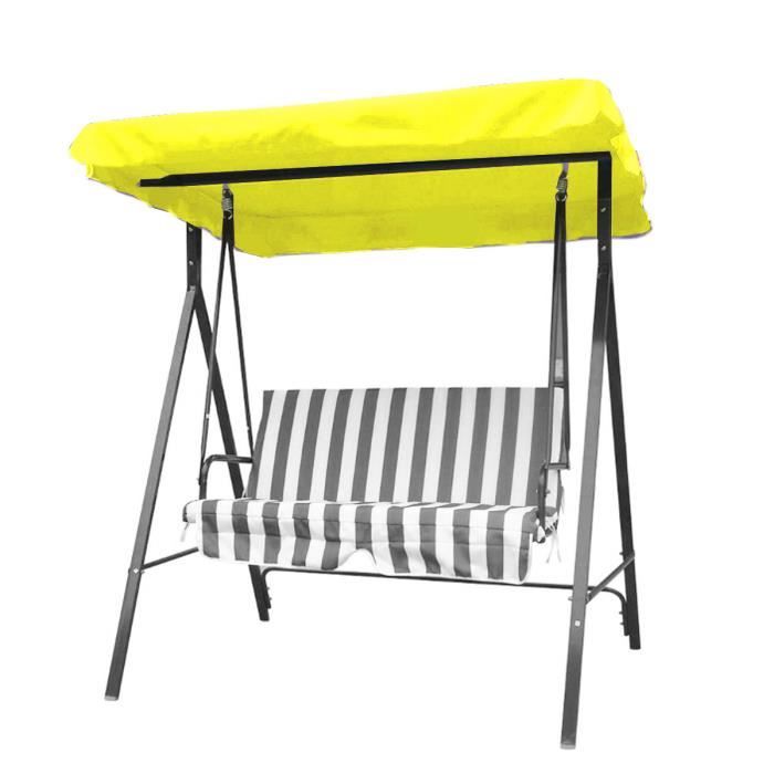 TEMPSA 1Pc Couverture Canopée 148cmx185cm de Balancelle de 3 Personnes Jaune