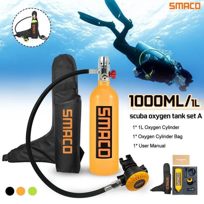 1L Bouteille d'Oxygène Réservoir De Plongée Tuba Sous-Marine ORANGE