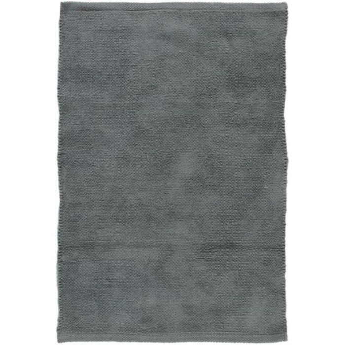 CHENILLE - Tapis en coton extra-doux gris nuage 85x55