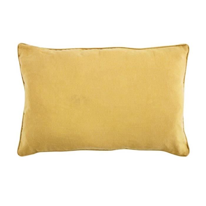 COTTON LOOK - Coussin en polycoton jaune 60x40