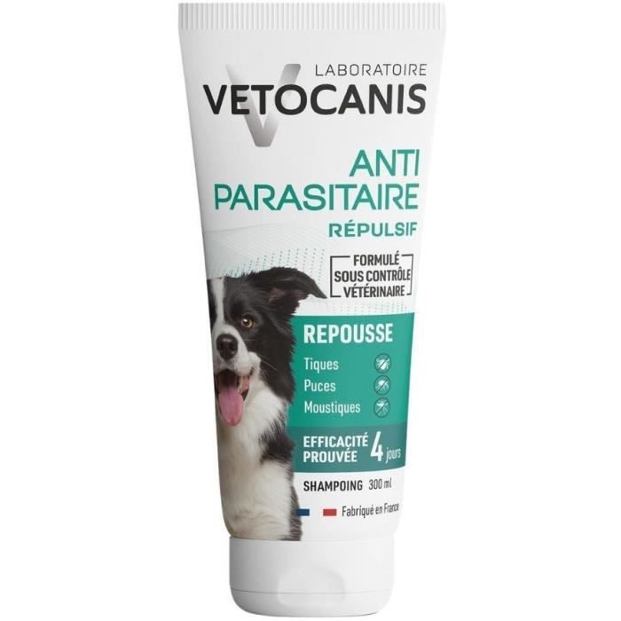 VETOCANIS Shampooing anti-puces et anti-tiques - Pour Chien - 300 ml