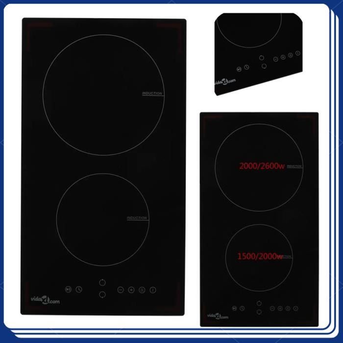 Bon qualité Plaque de cuisson à induction 2 brûleurs Contrôle tactile 3500W