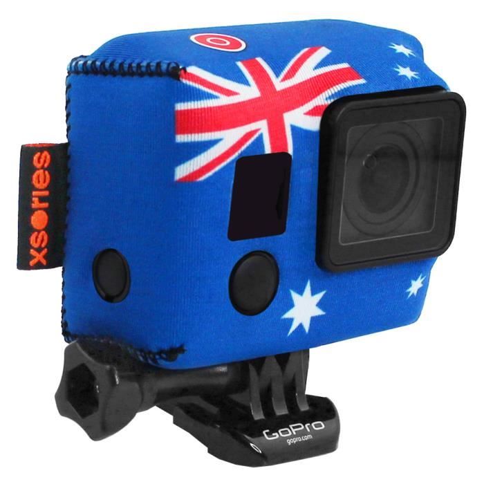XSORIES Housse en néoprène pour GoPro Tuxsedo - Bleu et Rouge