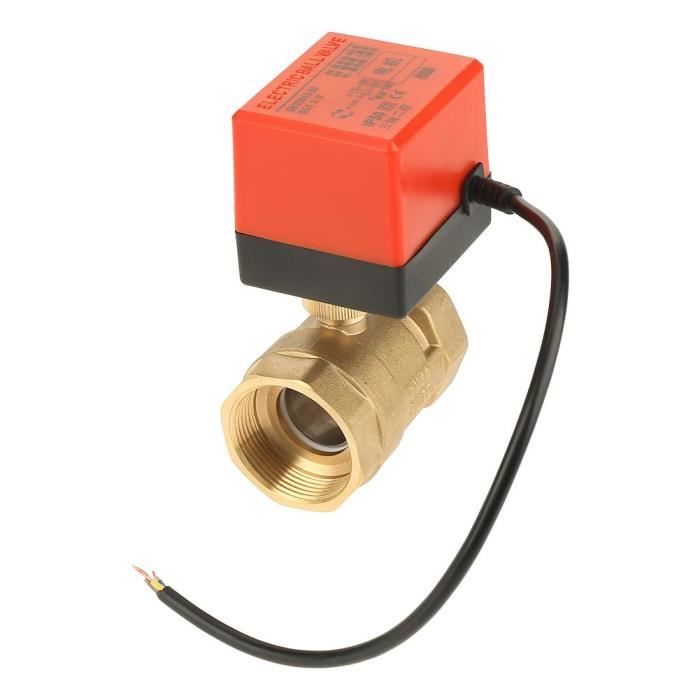 1pcs DC 12V G1-1 / 2 -DN40 Vanne Soupape Motorisée Électrique 2 Voies Robinet à Tournant Sphérique Motorisé en Laiton---SHY