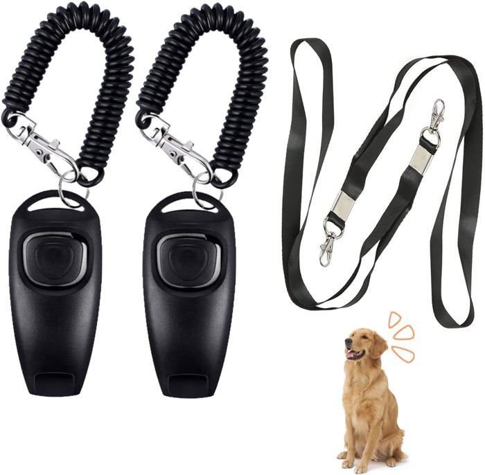 Comparer les prix de 2 pcs Sifflet pour Chien  Sifflet pour Chienm Ultrasons Haute Fréquence Sifflet pour Chiens Clicker et sifflet Chienpour